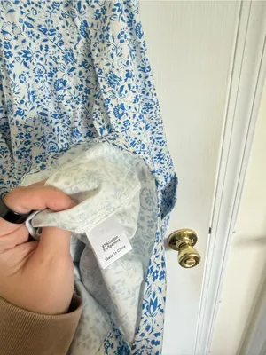 Tuckernuck Royal Shirt Dress in Blue Floral thumbnail 6