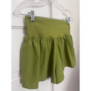 Aerie Offline Real Me Crossover Flowy Shorts Crew Green Active Skort Pocket M thumbnail 9