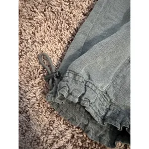 C&C California Linen Blend Jogger Pants Women's Small Green Pull On‎ Ankle Tie thumbnail 2