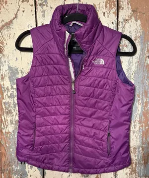 The North Face purple puffer vest, women’s size XS thumbnail 1