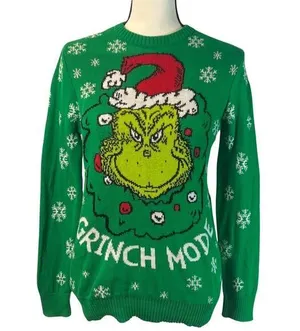 The Grinch Women’s Christmas Sweater Size L thumbnail 1
