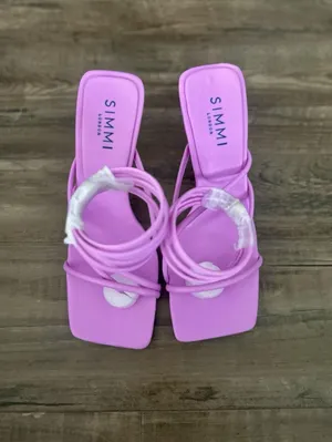 Simmi London Alisa Pinkish Purple Strappy Wraparound Sandals Size 8 thumbnail 2