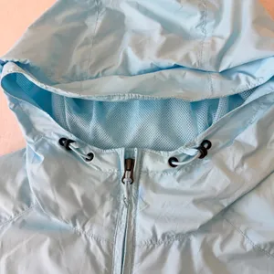 Columbia Omni-Shield Hooded Windbreaker Jacket Womens XL Blue White thumbnail 12