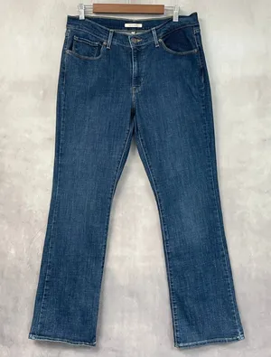 Levis Women Classic Bootcut‎ Jeans Size 12M Stretch Western Indie Heritage Lapis thumbnail 1
