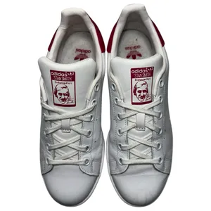 Adidas Women’s Size 6 White Bold Pink Leather Stan Smith Shoes Sneakers thumbnail 3