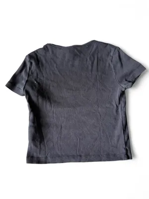 H&M Divided gray ribbed crop top t shirt. Size S. thumbnail 2