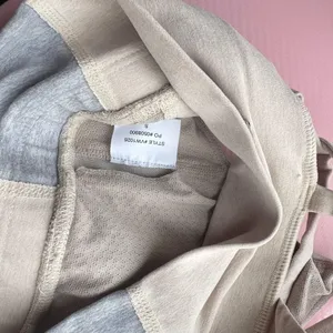 Vuori beige and gray sports bra thumbnail 3