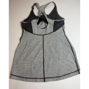 Lululemon Striped Tank Top Racerback Built-In Bra Athletic Workout Gym‎ Size 8 thumbnail 4