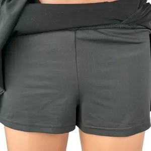 Tiger Mist Black Ruched Ruffle Layered Tiered Stretch Mini A-line Skort Skirt S thumbnail 4