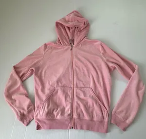 Juicy Couture Vintage Y2K Pink Velour Hoodie, L thumbnail 2