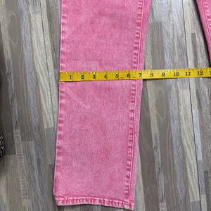 Juicy Couture Pink Acid Washed Straight Leg Jeans NWT Women’s Size 25” thumbnail 4