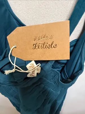 Listicle Teal-Green Midi Dress with Wide Straps thumbnail 8