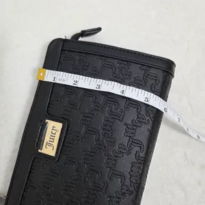 Juicy Couture Embossed Black and‎ Gold Clutch with Chain Strap thumbnail 7