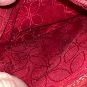 Fossil Red Pebbled Leather Multi Pocket Crossbody Messenger Travel Bag Medium thumbnail 7