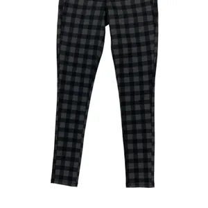 Aqua Pants Small Black Gray Skinny Stretch Gingham Workwear Office Business thumbnail 3