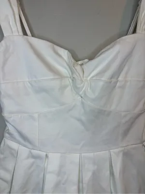 Altar’d State Ivory Fit & Flare Mini Dress NWT XXS Smocked Back thumbnail 9