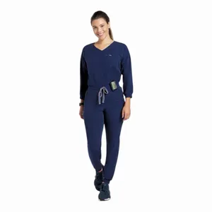 Dolan Scrub Jogger Pants Navy Drawstring Cargo Pocket Medical Uniform Women’s SM thumbnail 13