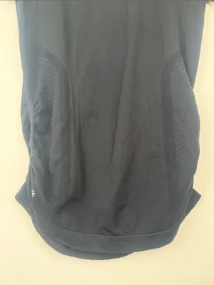 Athleta Speedlight Athletic Seamless Black Tee T-shirt Short Sleeve Ruched M thumbnail 4