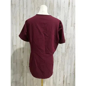 Figs Women's Casma V-Neck Scrub Top Burgundy‎ Medium Short Sleeve Workwear thumbnail 4