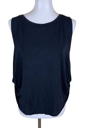 Athleta With Ease Muscle Twist Tank Athletic Yoga Workout Top Large Navy 602673 thumbnail 1