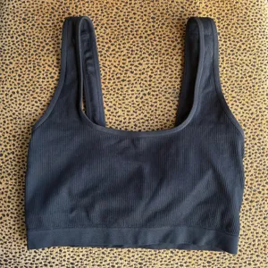 Aerie Black Ribbed Bra Top thumbnail 1