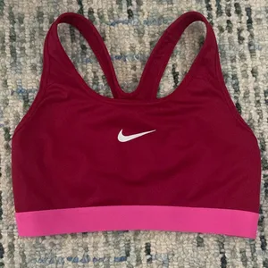 Nike DRI-FIT Women’s Sports Bra Red/Pink Size S thumbnail 1