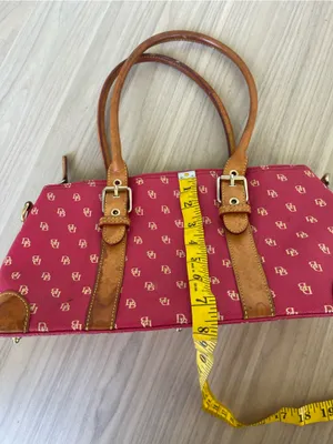 Dooney & Bourke Pink Signature Shoulder Bag with Brown Trim thumbnail 11