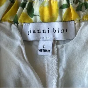 Gianni Bini Womens Harper Tie Front Elastic Waist Eyelet Lemon Print Shorts thumbnail 8