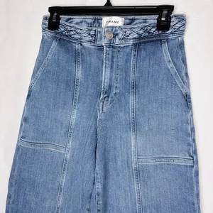 Frame Daphne Braided Wide Leg Crop Jeans thumbnail 5