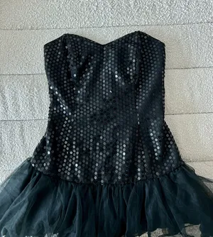 Little black tulle dress with sequins thumbnail 2
