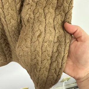 Talbots Cableknit Sweater Womens Small Brown Fisherman Quiet Luxury Old‎ Money thumbnail 4