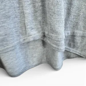 White House Black Market Womens Heather Grey V-Neck Knit Pullover Hoodie Size M thumbnail 3