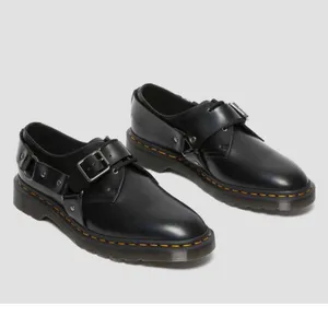 Dr. Martens Docs Henree Black Polished Smooth Leather Buckle Shoes Size 6 /EU 37 thumbnail 2