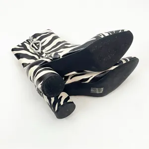 ASOS Designs Faux Leather Zebra Print Side Zip Chunky Heel Chelsea Boots Size 6 thumbnail 5