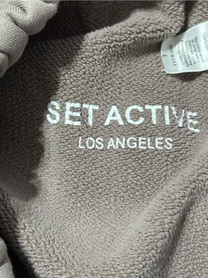 SET Active Women's Size L Beige Tan Heavy Weight Sweatpants Joggers thumbnail 5
