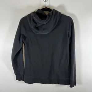 Lululemon‎ Scuba Hoodie Pullover Funnel Neck Black Fleece Size 4 Raglan Sleeve thumbnail 5