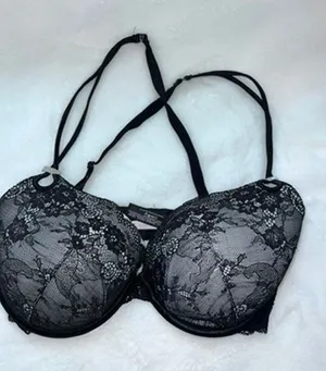 Victoria's Secret Sexy Little Things Lace‎ Push Up Bra 34DD Black thumbnail 1