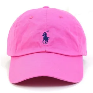 Ralph Lauren Vibrant Pink Cap with Navy Logo thumbnail 1
