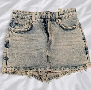 Zara Light Wash Denim Mini Skirt | XS thumbnail 1