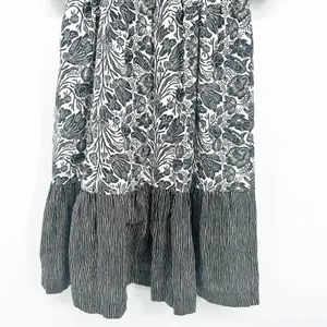 BloomingPrint Anthropologie Adrienne Floral Mixed Print Flounced Midi Dress 10‎ thumbnail 9