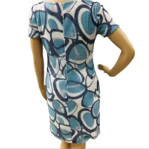 Muse All Dress‎ Circles Sequin Print Blue Gray White Size 8 Women Dress C26 thumbnail 2