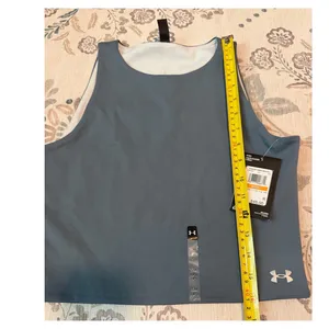 NWT Under Armour Movement Fitted Crop Tank Top - Size Small - Slate Blue (AVY) thumbnail 4