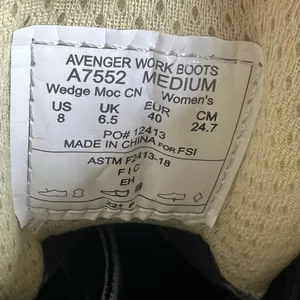 Avenger Women's Wedge Moc Work Boot Size 8 SKU#24699 thumbnail 11