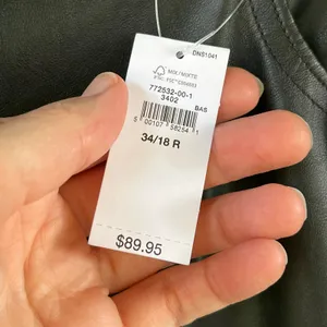 Gap Women's Cheeky Straight High Rise Pants Black Vegan Leather Size 18R. NEW thumbnail 7