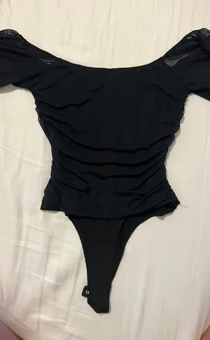 Windsor Black mesh sleeve bodysuit thumbnail 1