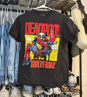 Marvel deadpool and wolverine tee thumbnail 1