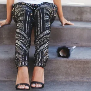 Calypso St. Barth Sequin Embellished Silk Jogger Pants thumbnail 16