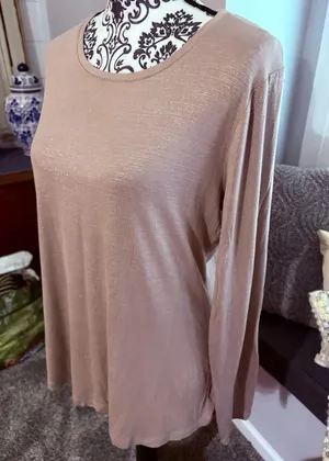 Apt 9 size large grey sparkly tunic top thumbnail 5