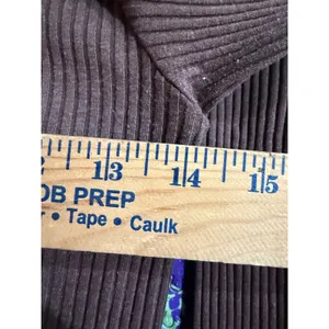 Aerie Womens Ribbed Henley Top Brown Long Sleeve‎ V-Neck Button Slim Fit Medium thumbnail 5