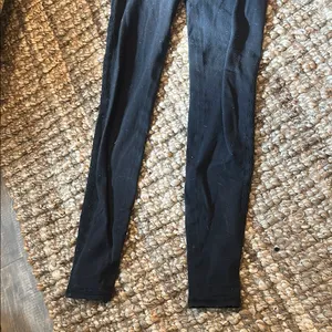 Lululemon Black Mesh Cut Out Full Length Leggings Size 2 thumbnail 3